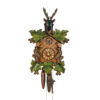 Cuckoo Clock 97/9 hand carved with deer and green leaves