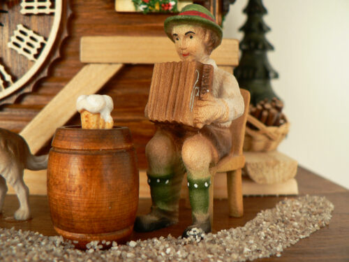 MT 323/9 Original Black Forest Cuckoo Clock with Music and Dancers 13" - Image 2